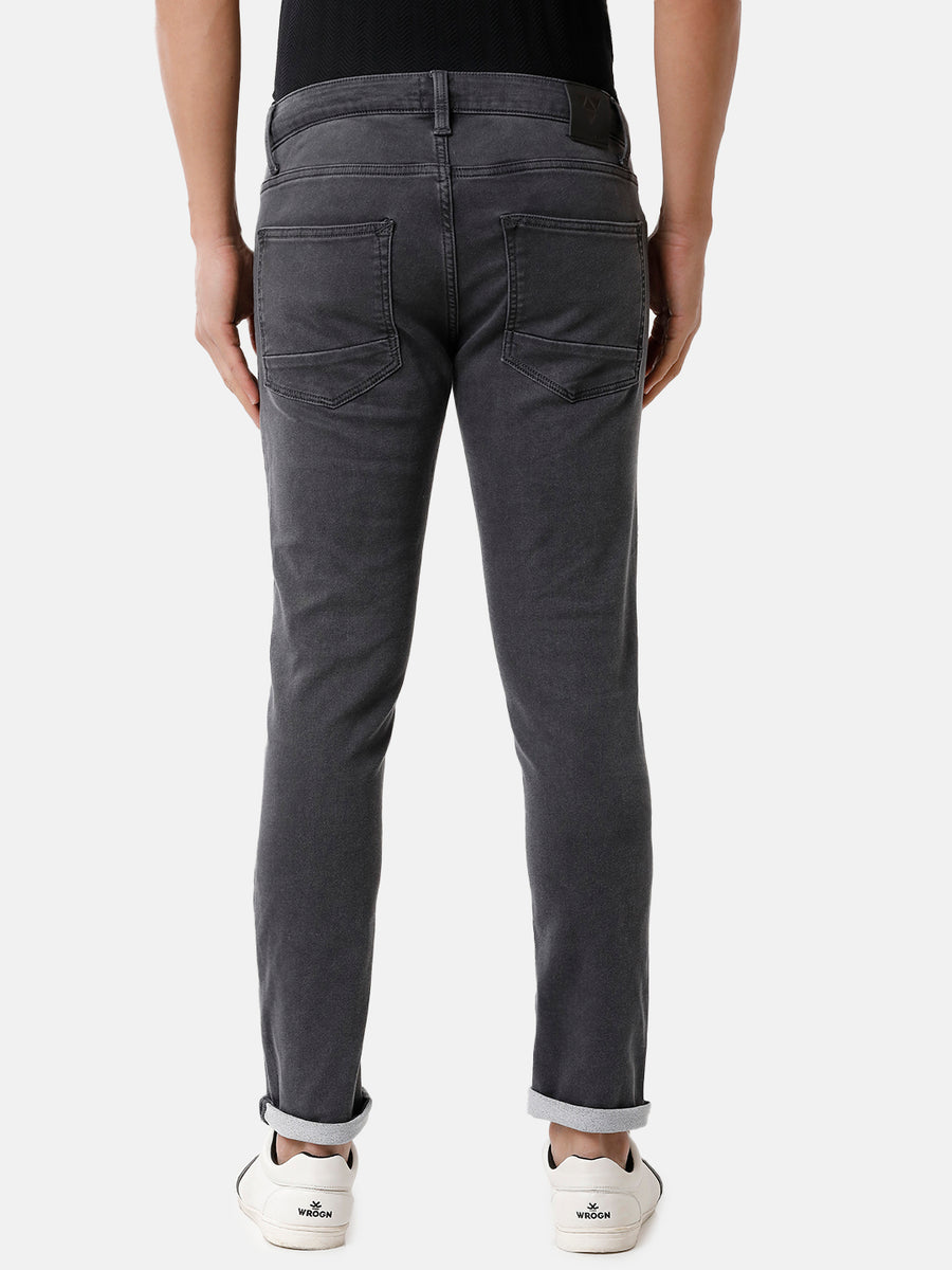 Voi Men Grey Track Skinny Fit Jeans