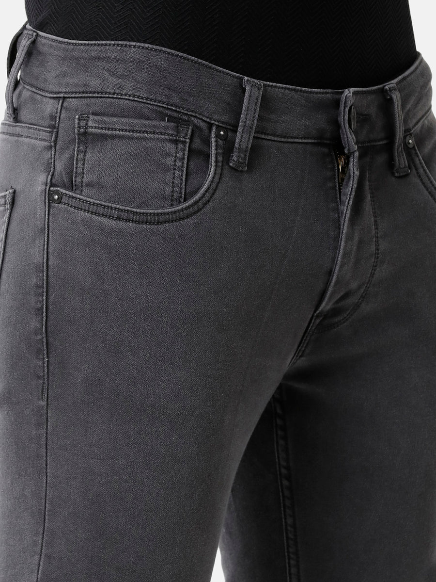 Voi Men Grey Track Skinny Fit Jeans