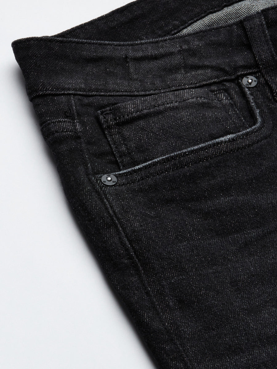 Voi Men Black Track Skinny Fit Jeans