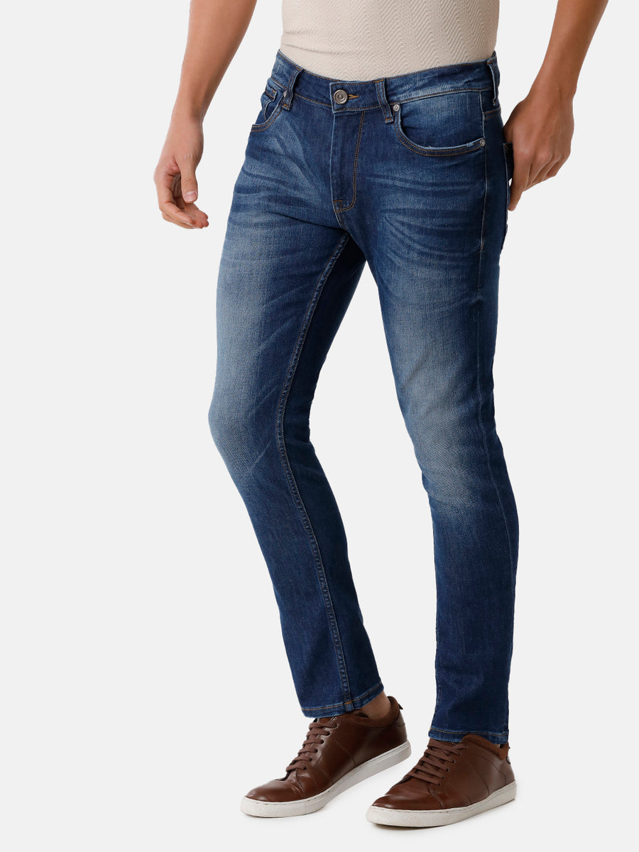 Voi Men Indigo Track Skinny Fit Jeans