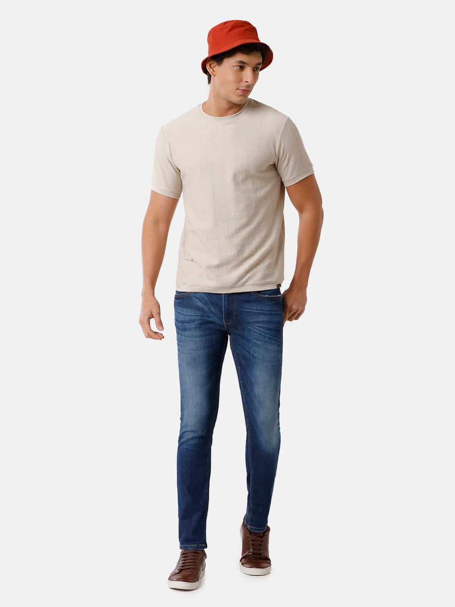 Voi Men Indigo Track Skinny Fit Jeans