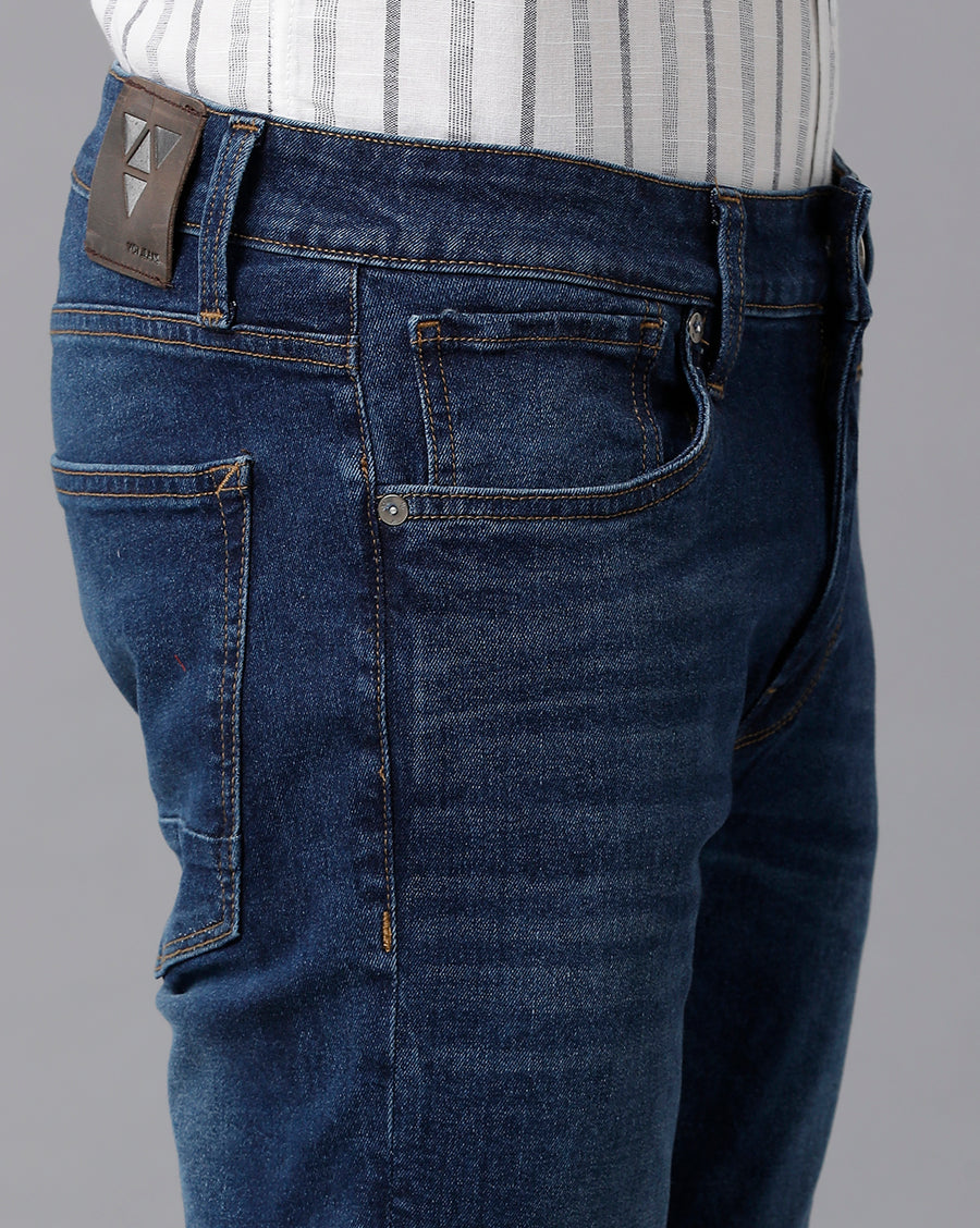 VOI Jeans Men's indigo Cotton Blended Skinny Fit Jeans
