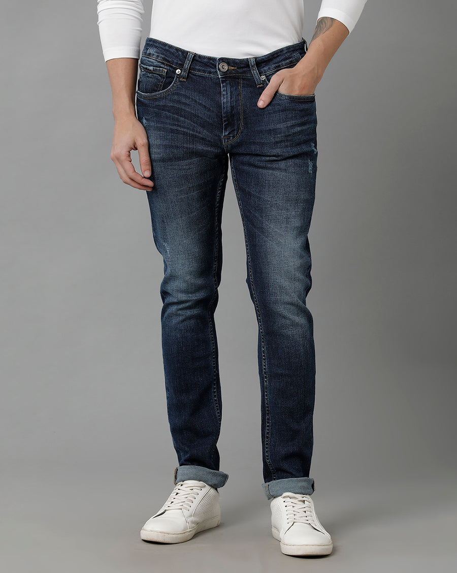 Voi Men Indigo Track Skinny Fit Jeans