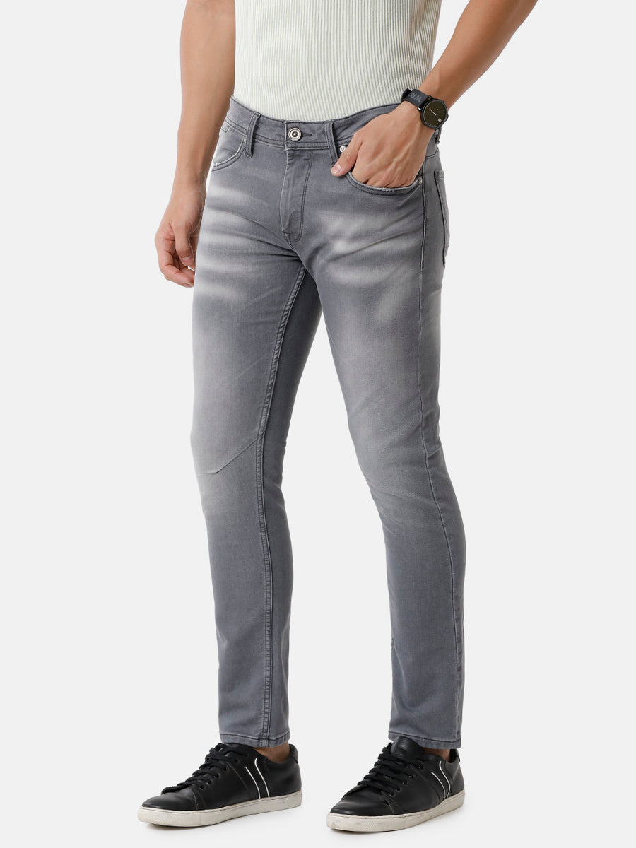 Voi Men Grey Arturo Comfort Fit Jeans