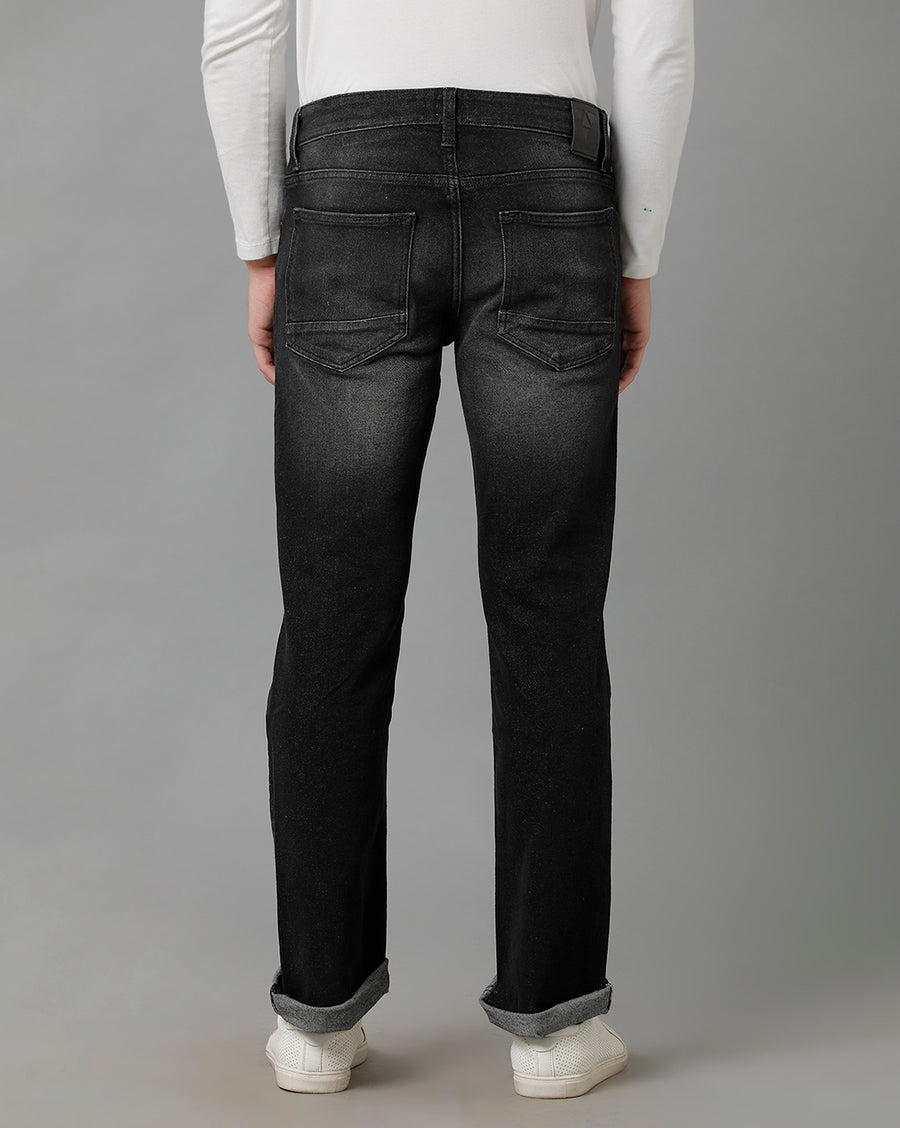 Voi Men Black Boot Cut Fit Jeans