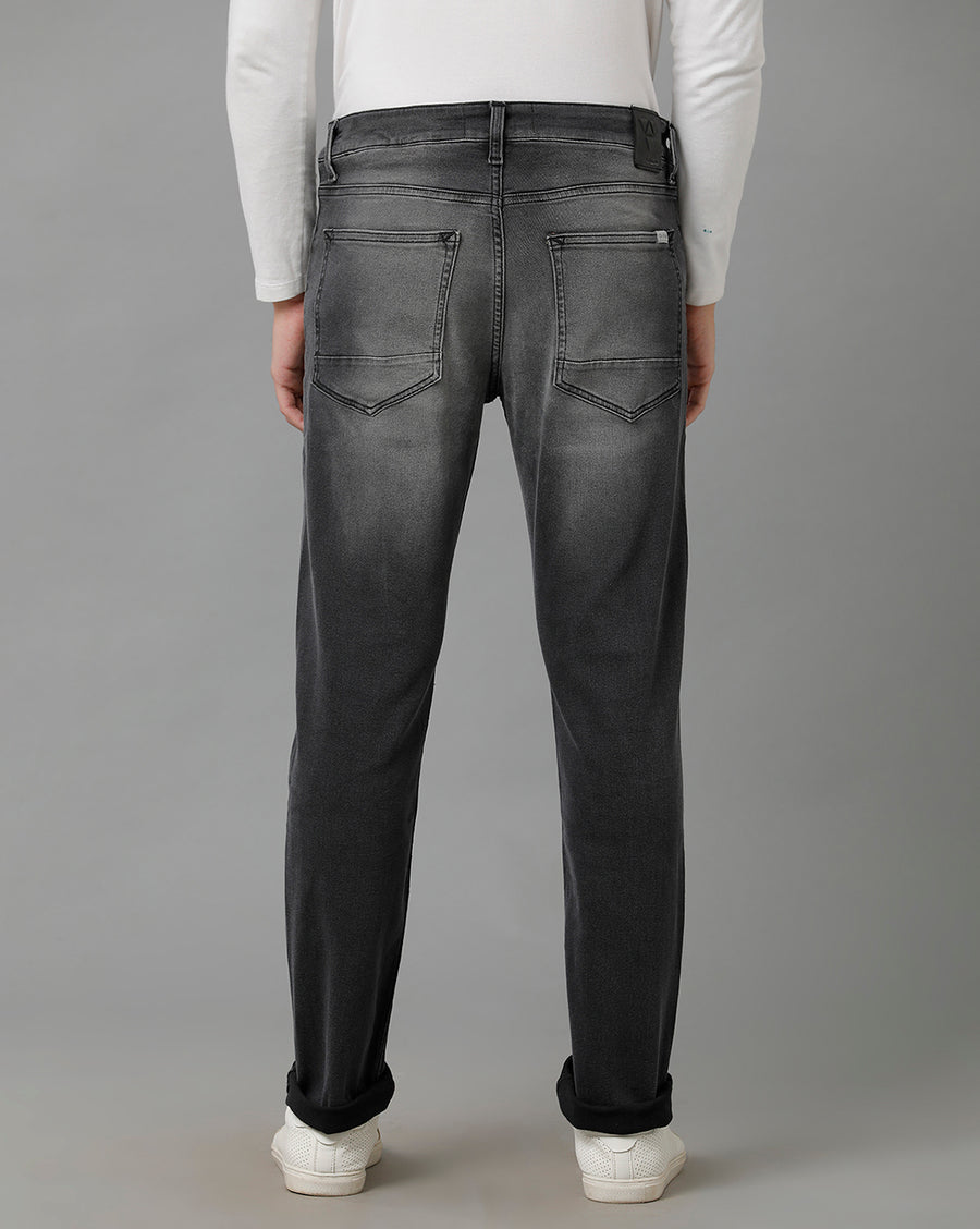 Voi Men Grey Borris Slim Tapered Fit Jeans