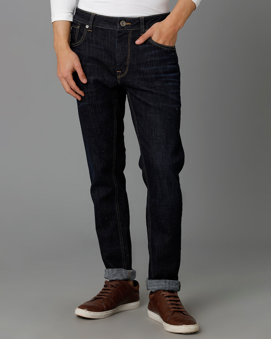 Men Solid Track Skinny Casual Jeans