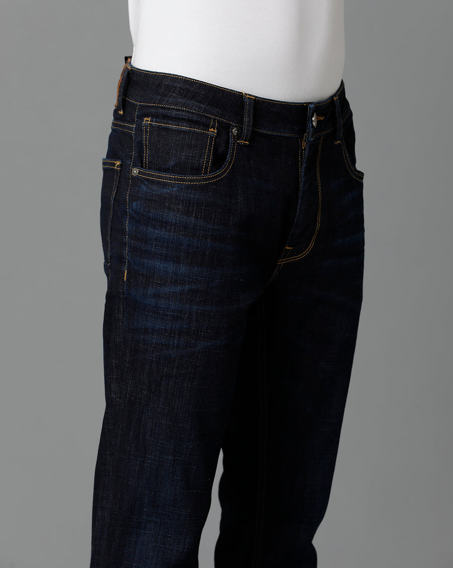 Men Solid Track Skinny Casual Jeans
