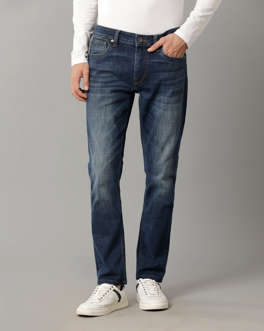 Men Solid Track Skinny Casual Jeans