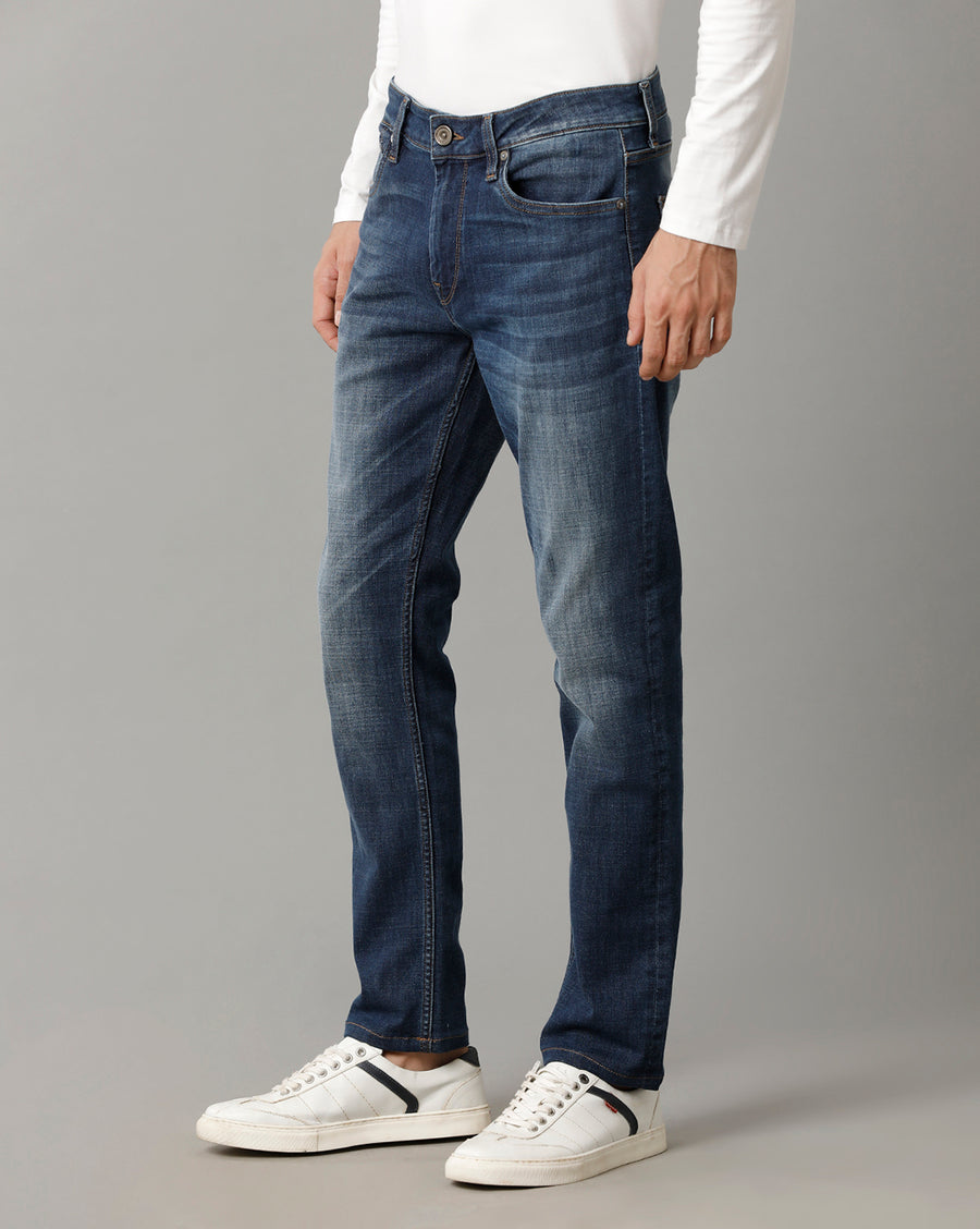 Men Solid Track Skinny Casual Jeans
