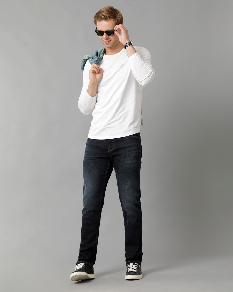 Men Solid Borris Slim Casual Jeans