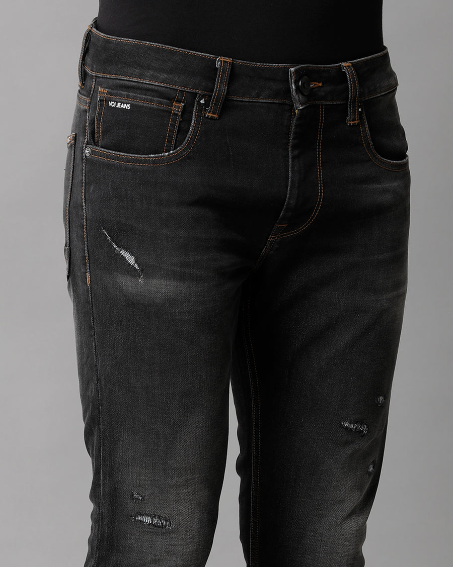 Black Track Cropped Skinny Jeans