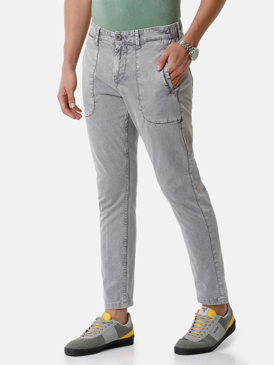 Voi Men Grey Maharishi Fit Non Denim