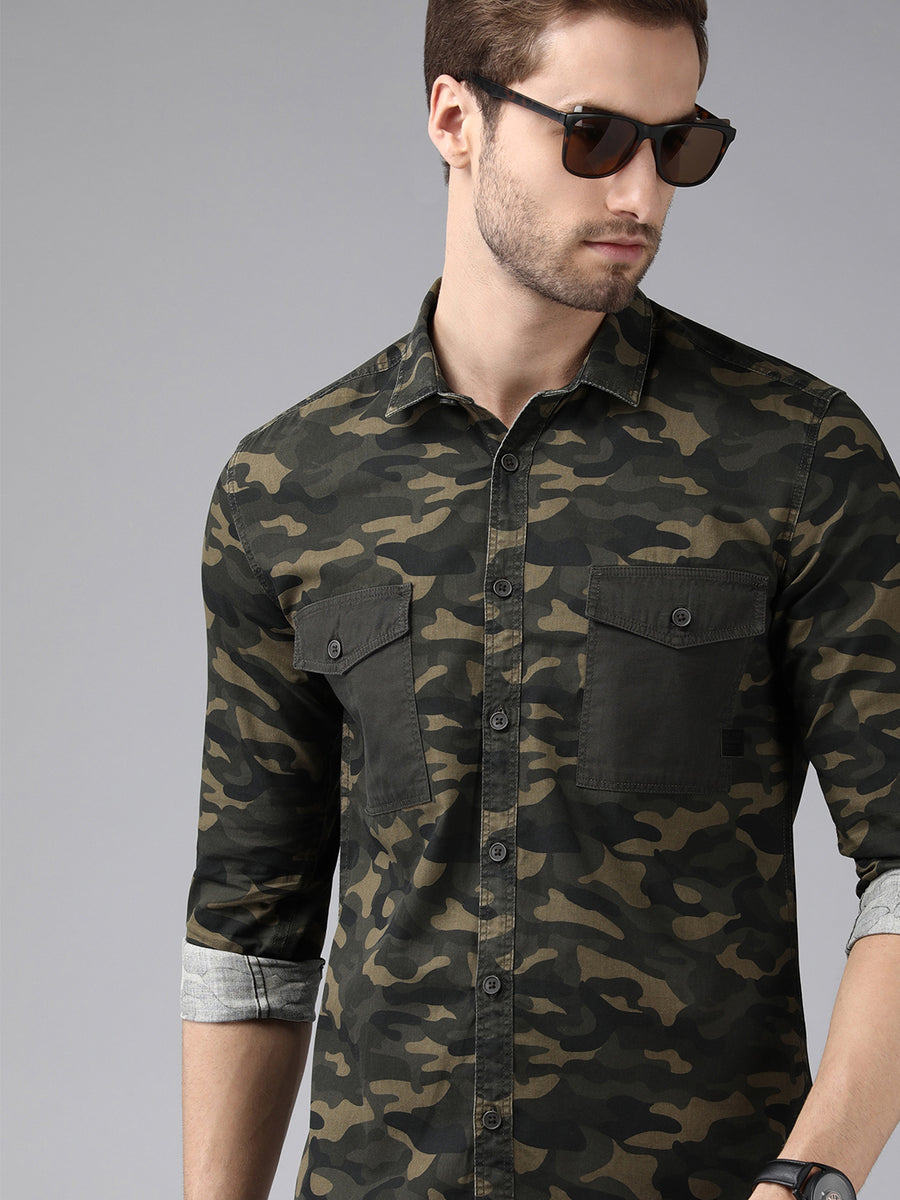 Men Printed Slim Fit Casual Shirt