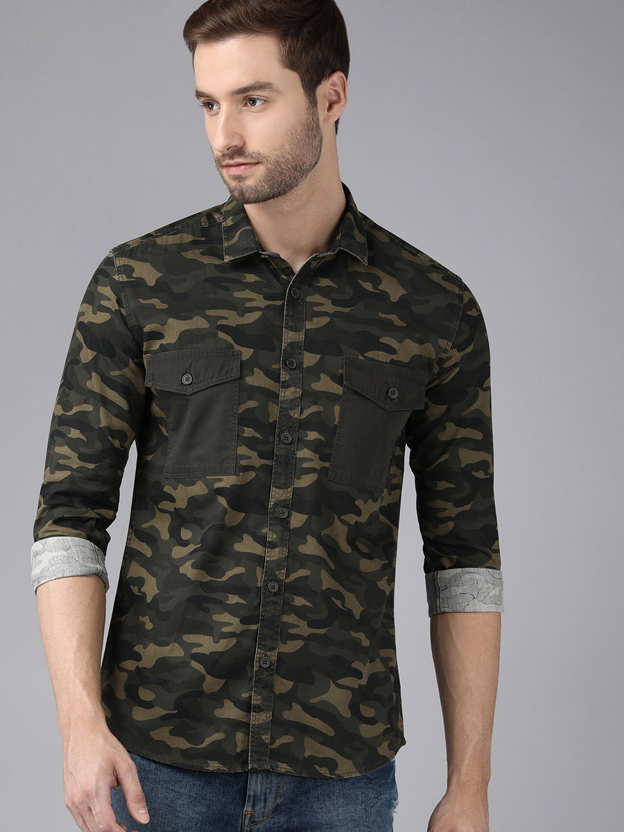 Men Printed Slim Fit Casual Shirt