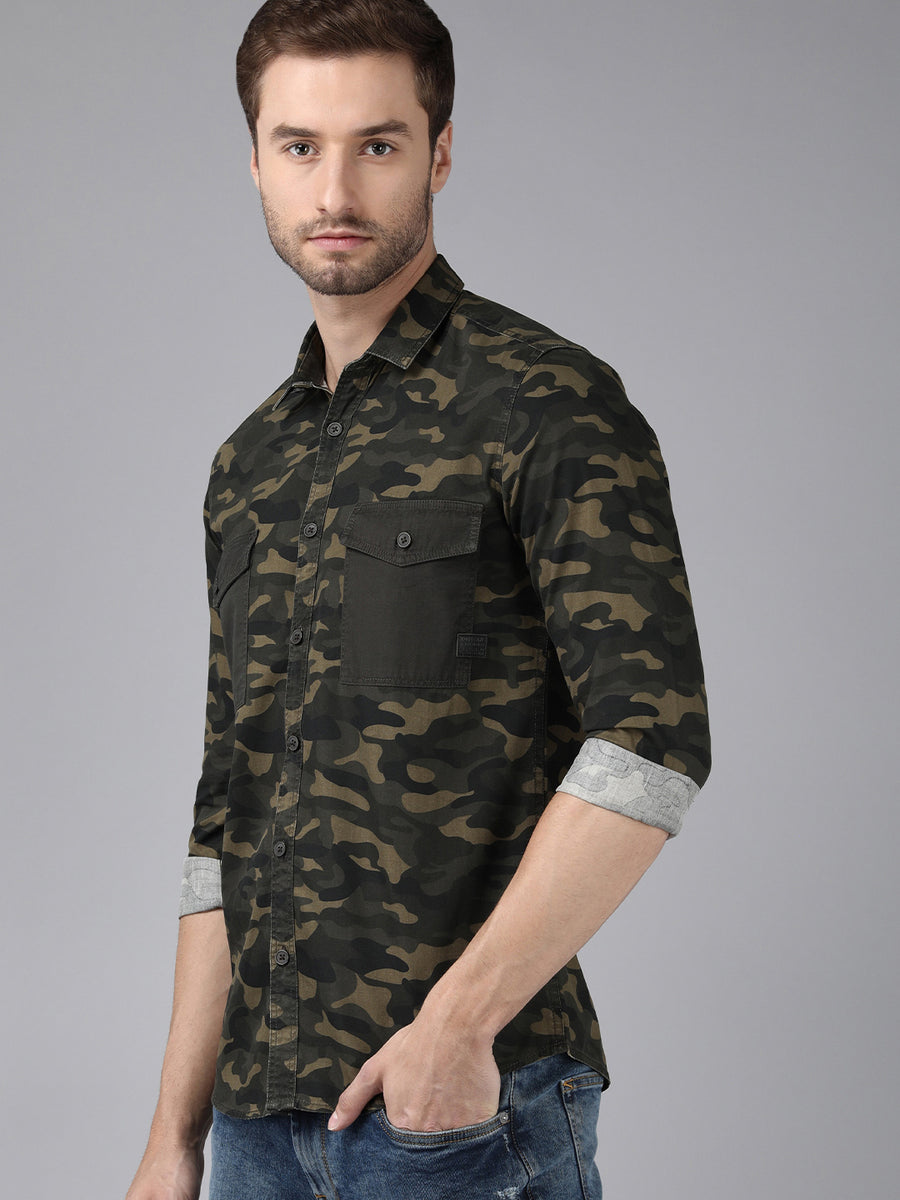 Men Printed Slim Fit Casual Shirt