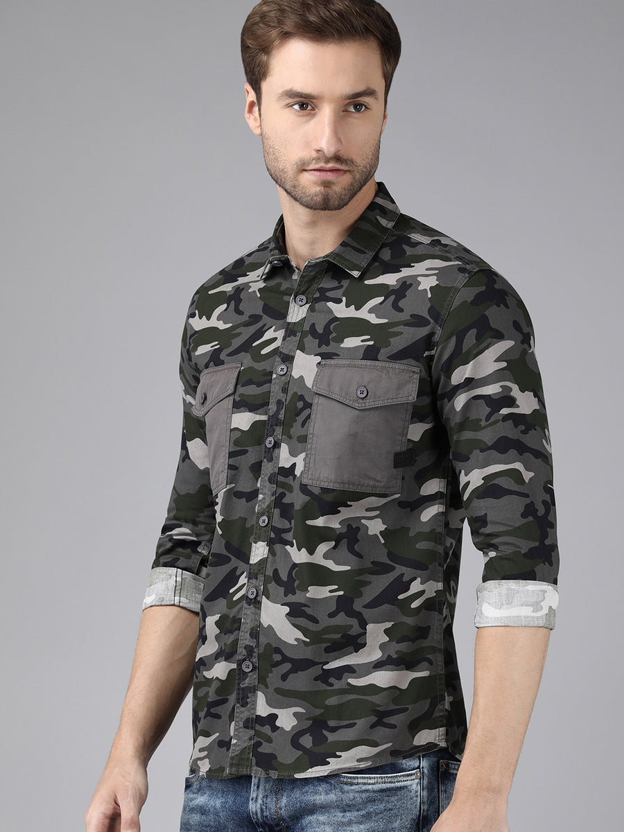 Men Printed Slim Fit Casual Shirt