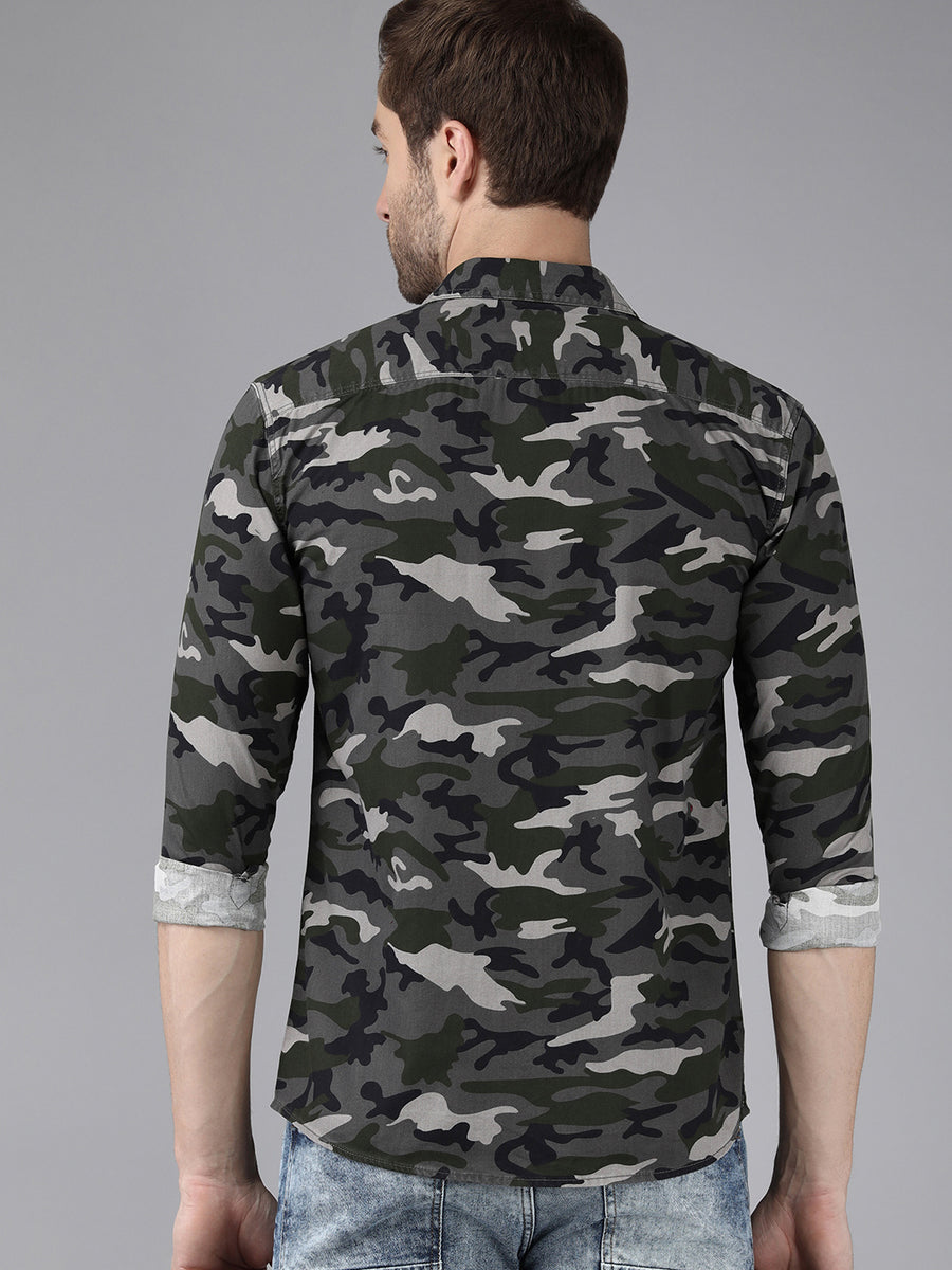 Men Printed Slim Fit Casual Shirt