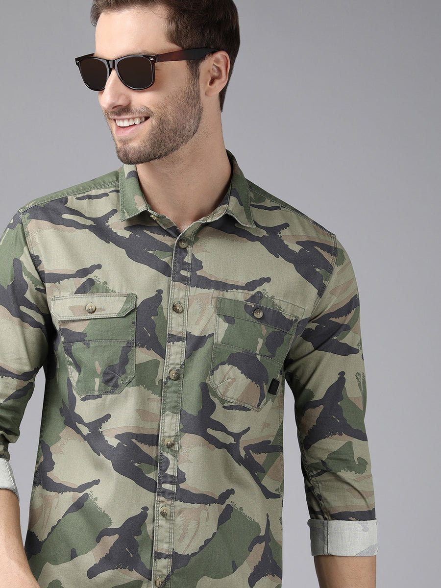 Men Printed Slim Fit Casual Shirt