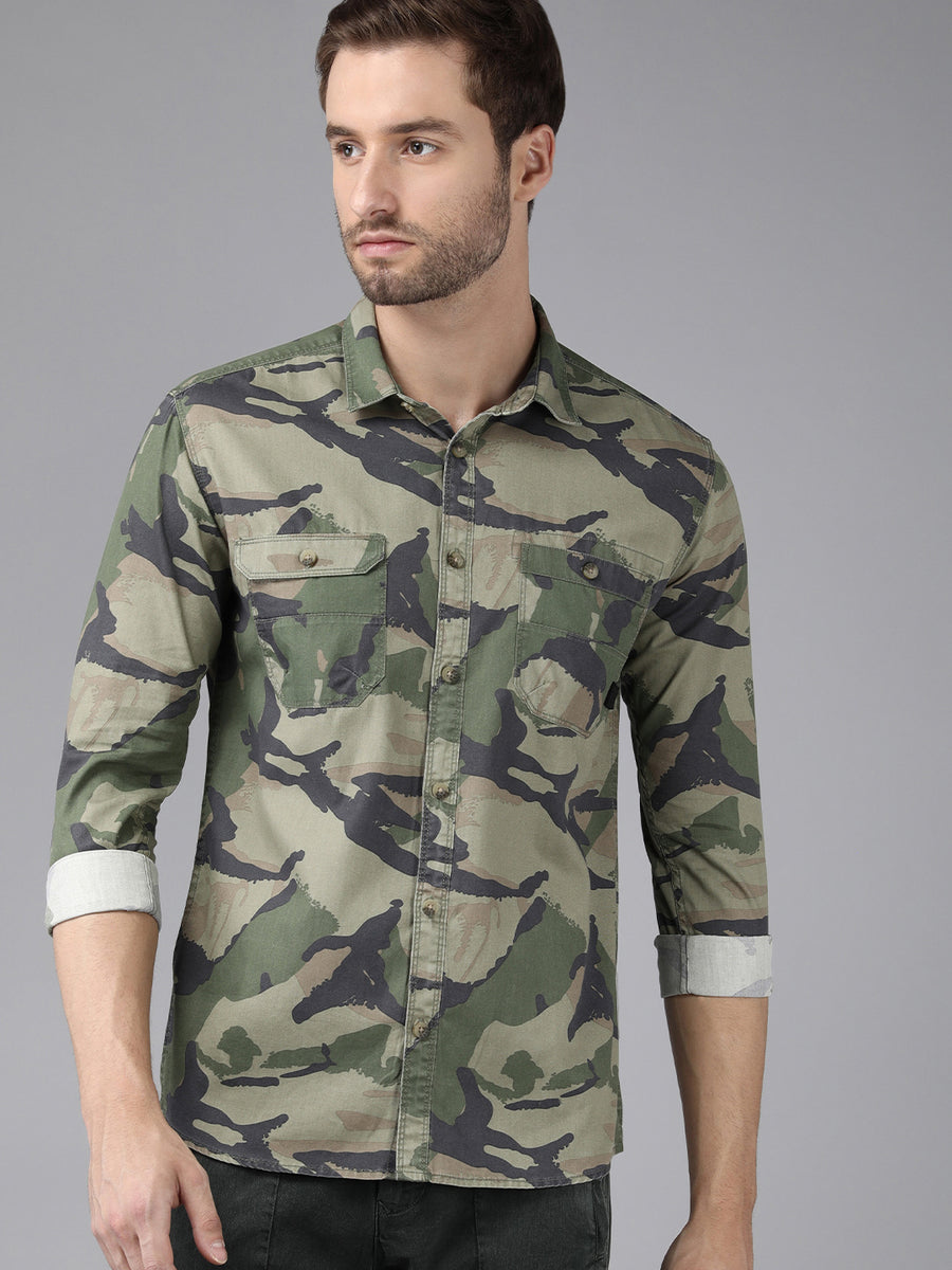 Men Printed Slim Fit Casual Shirt