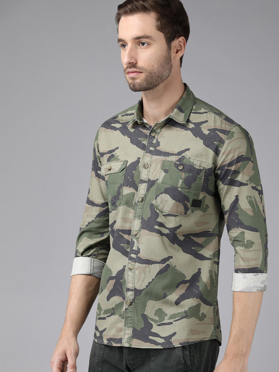 Men Printed Slim Fit Casual Shirt