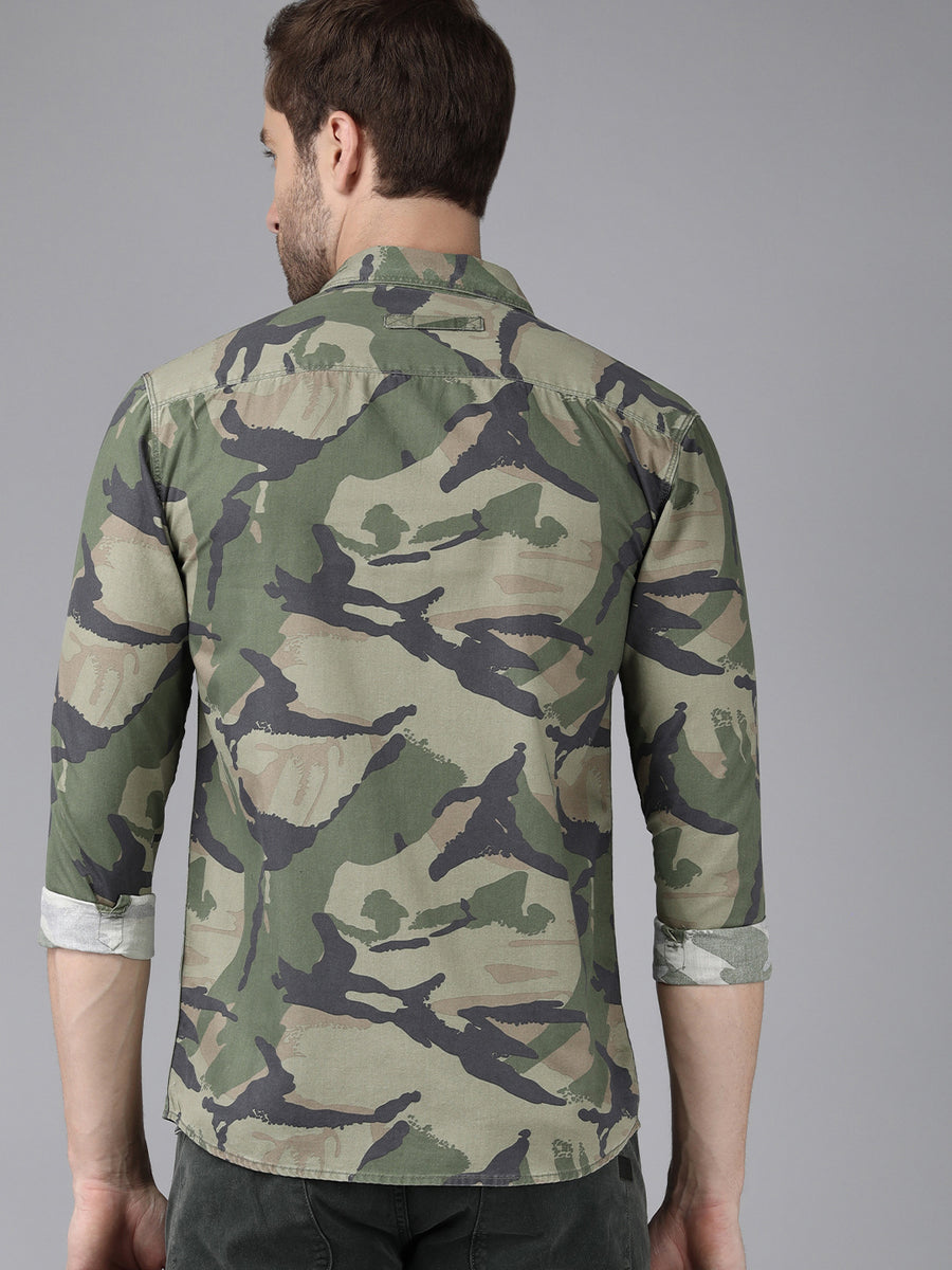 Men Printed Slim Fit Casual Shirt