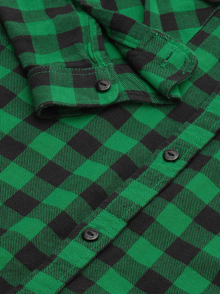 Men Checked Slim Fit Casual Shirt