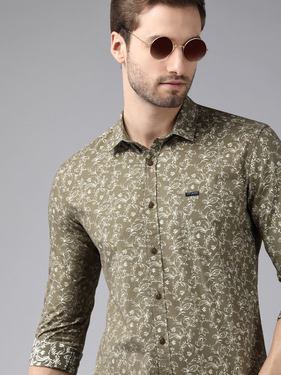 Men Printed Slim Fit Casual Shirt
