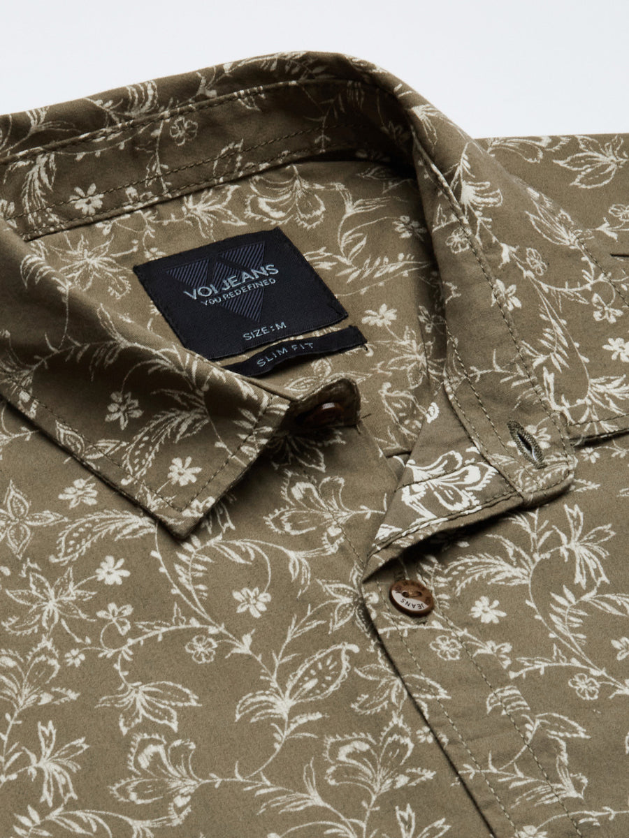 Men Printed Slim Fit Casual Shirt