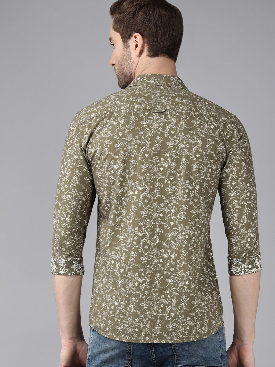 Men Printed Slim Fit Casual Shirt