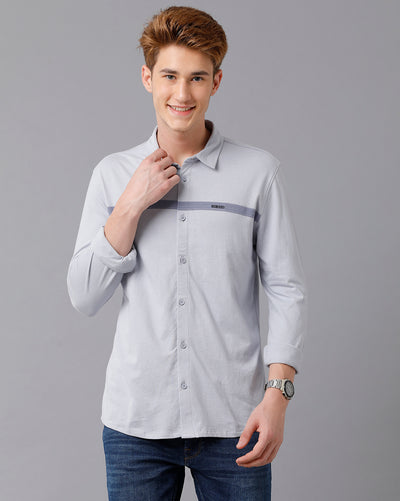 Purple Slim Fit Knit Shirt