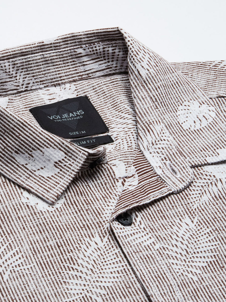 Men Printed Slim Fit Casual Shirt