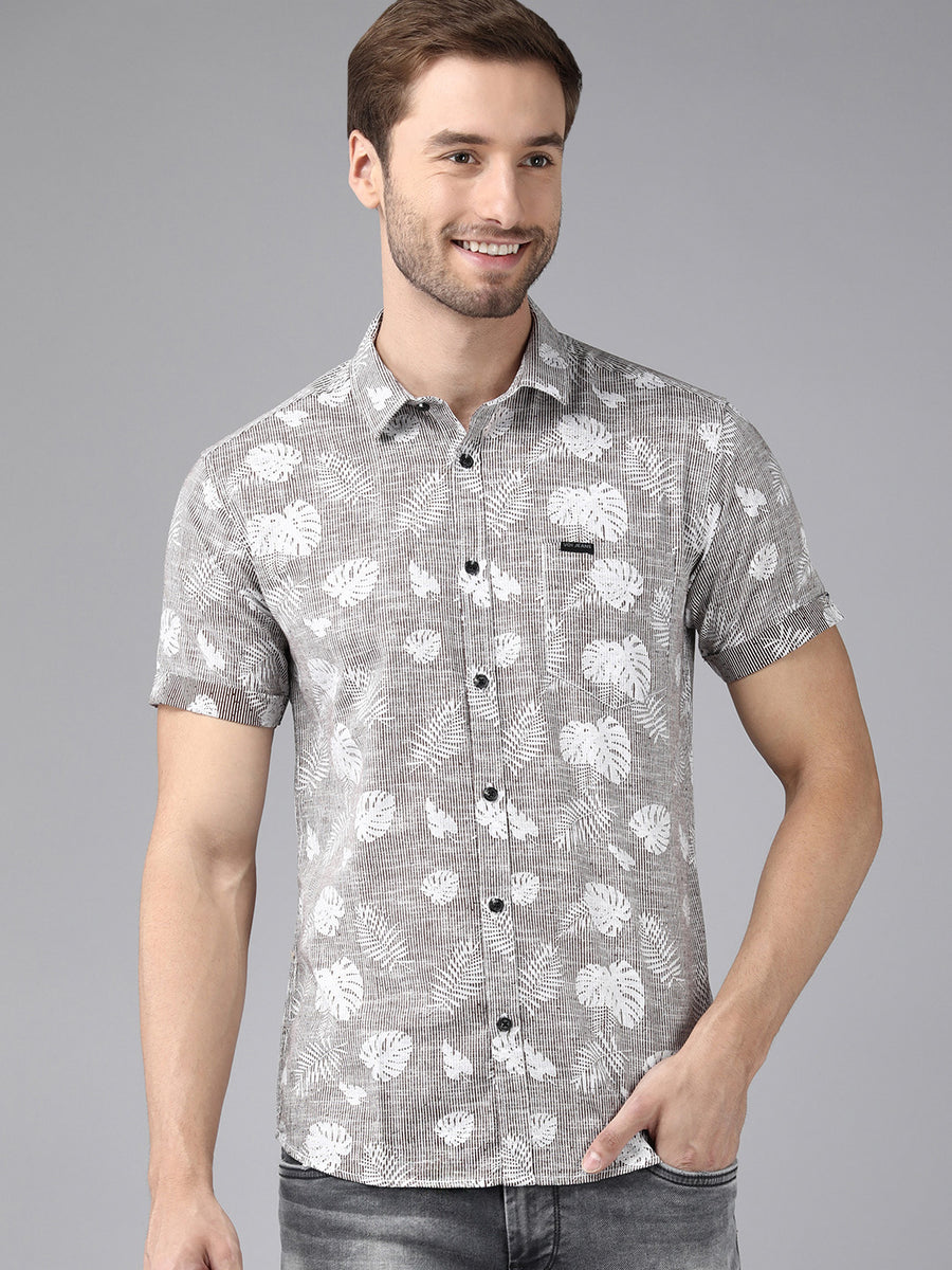 Men Printed Slim Fit Casual Shirt