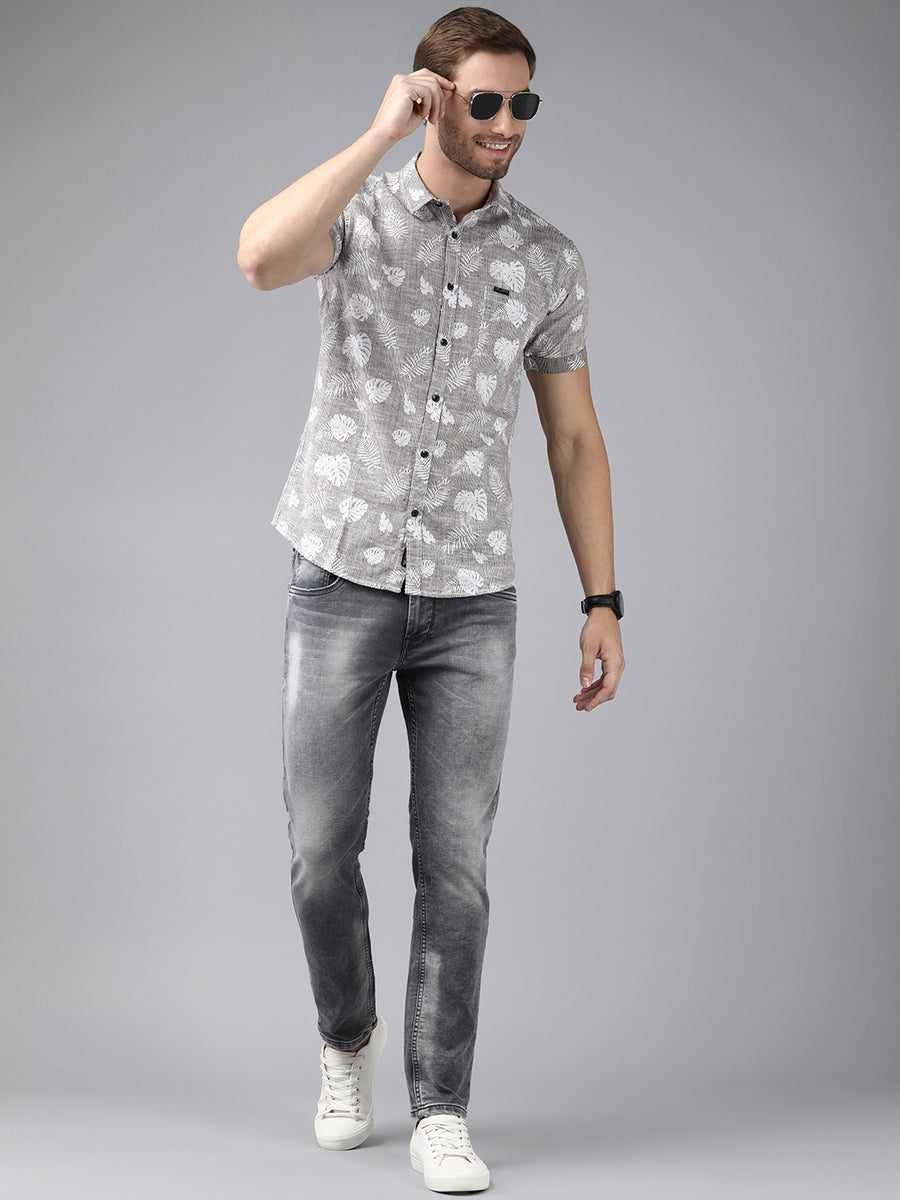 Men Printed Slim Fit Casual Shirt