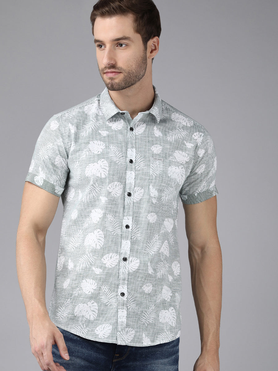 Men Printed Slim Fit Casual Shirt