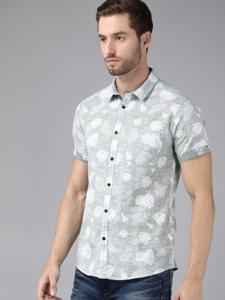 Men Printed Slim Fit Casual Shirt