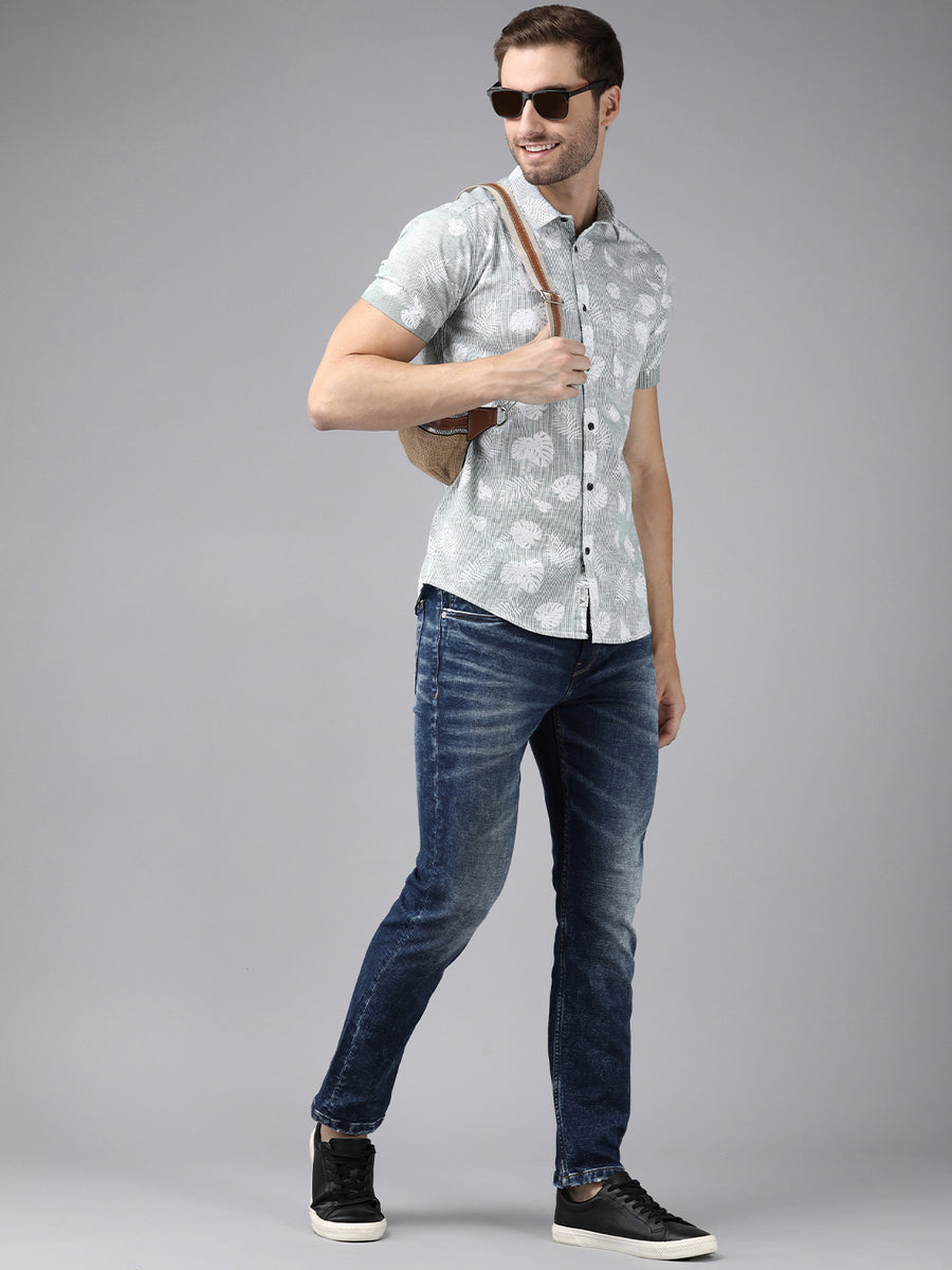 Men Printed Slim Fit Casual Shirt