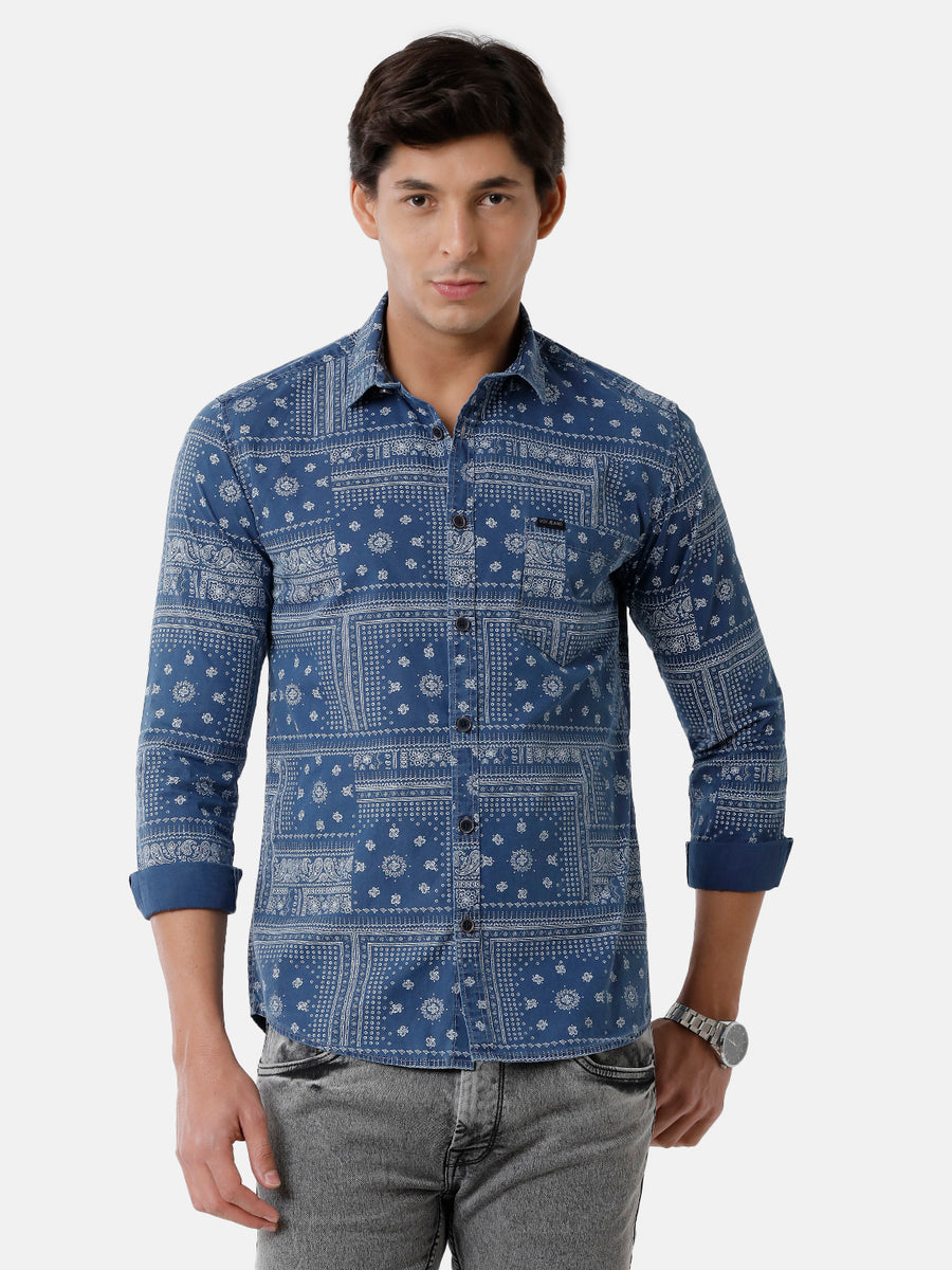 Men Printed Slim Fit Casual Shirt