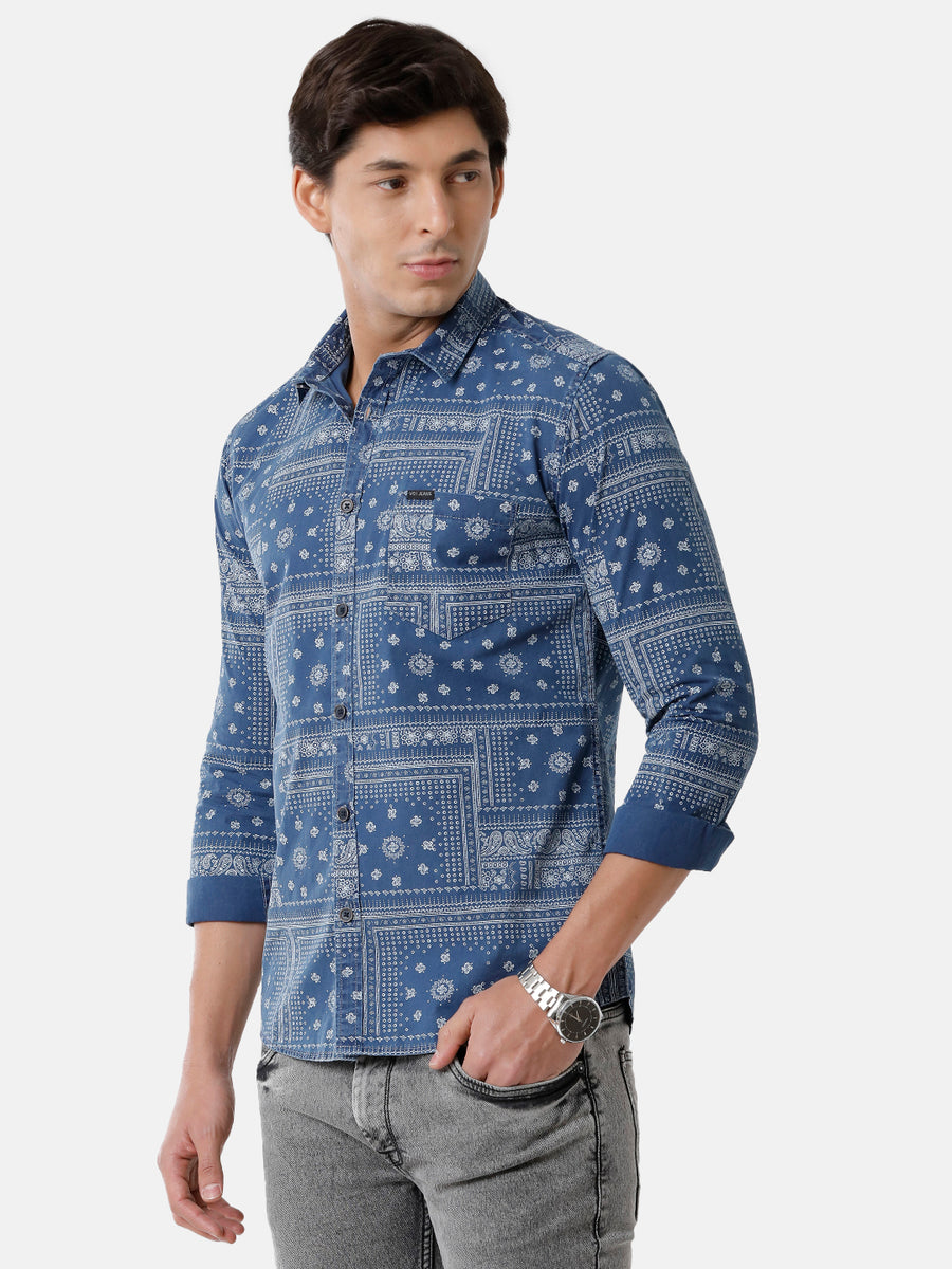 Men Printed Slim Fit Casual Shirt