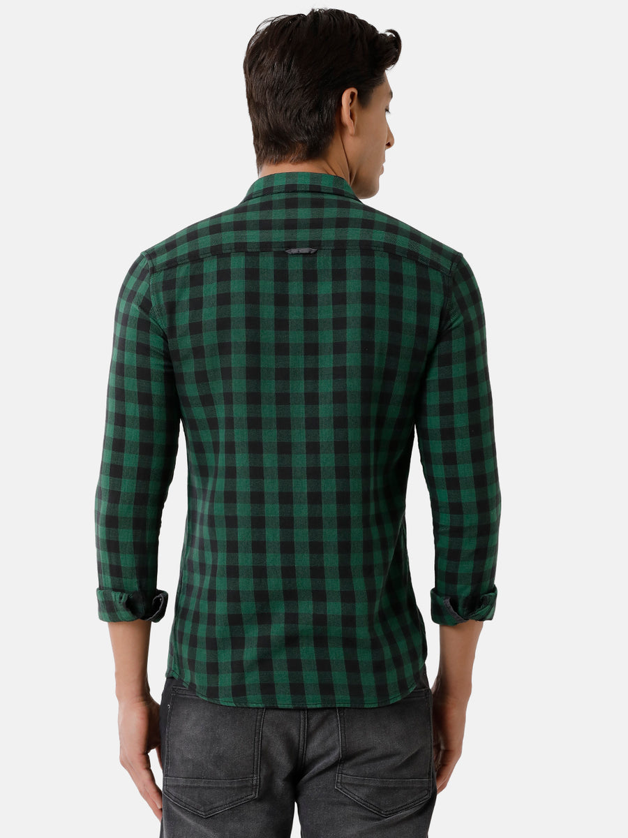 Men Checked Slim Fit Casual Shirt
