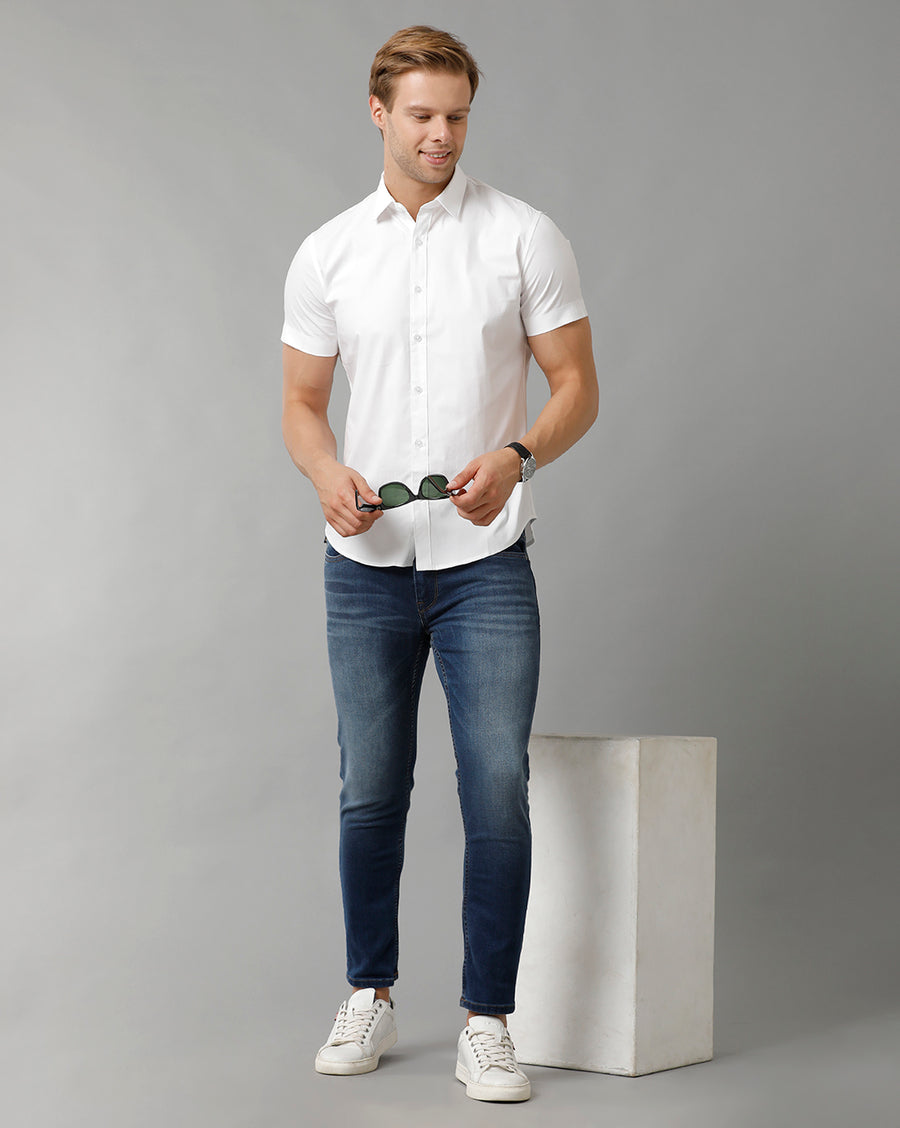 Men Solid Regular Fit Casual Shirt