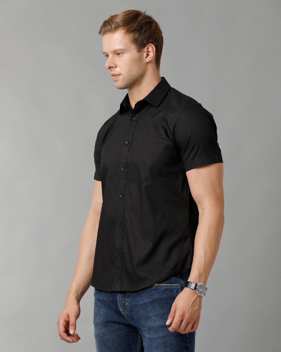 Men Solid Regular Fit Casual Shirt