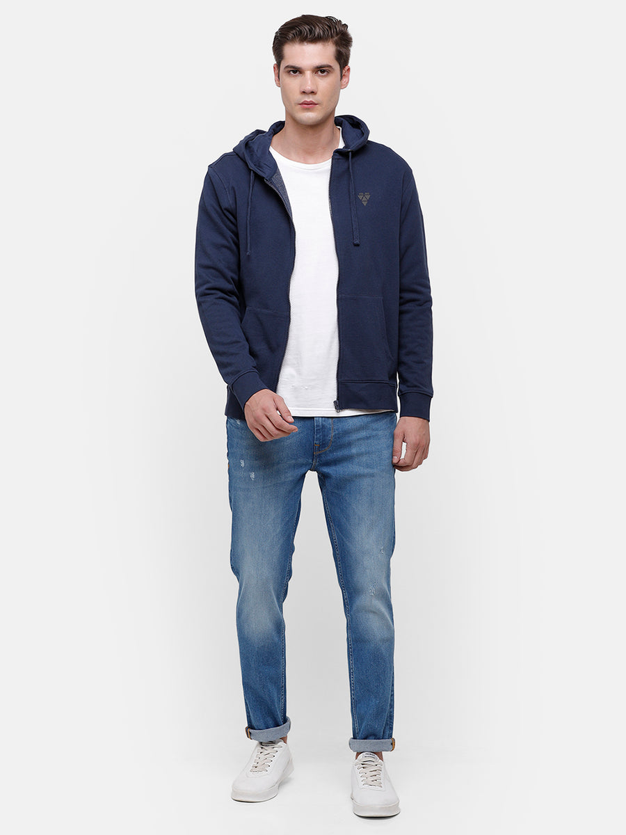 Men's Navy Blue sweatshirt with Hoodie