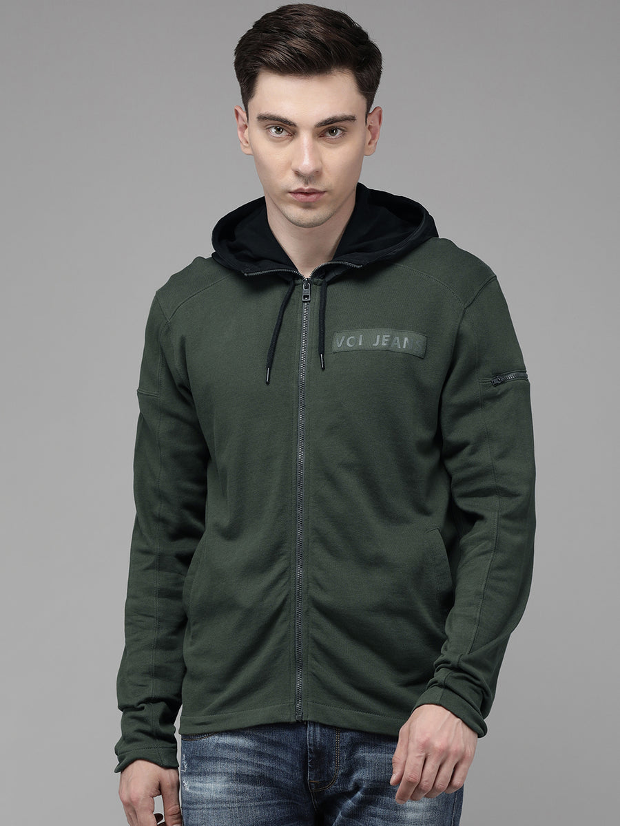 Men Printed Regular Fit Casual Sweatshirt