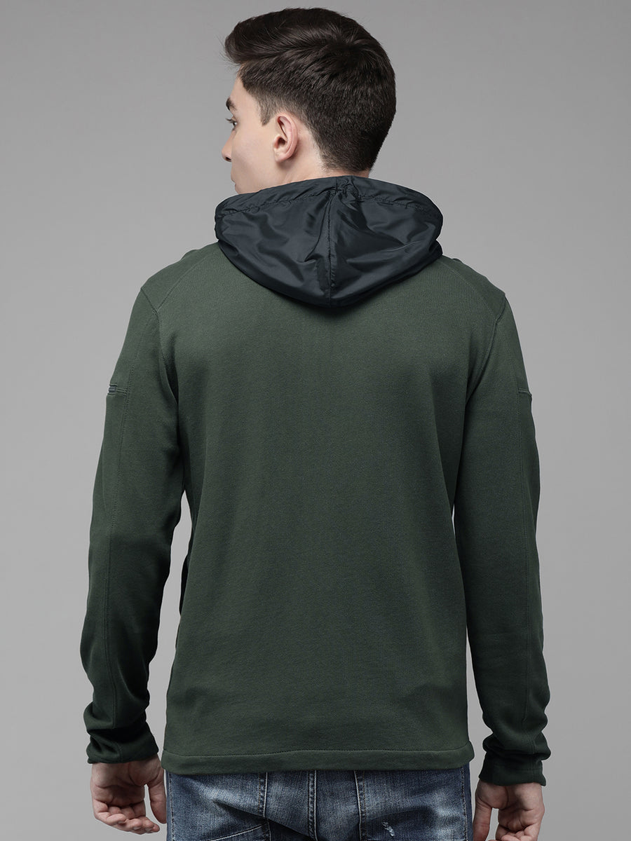 Men Printed Regular Fit Casual Sweatshirt