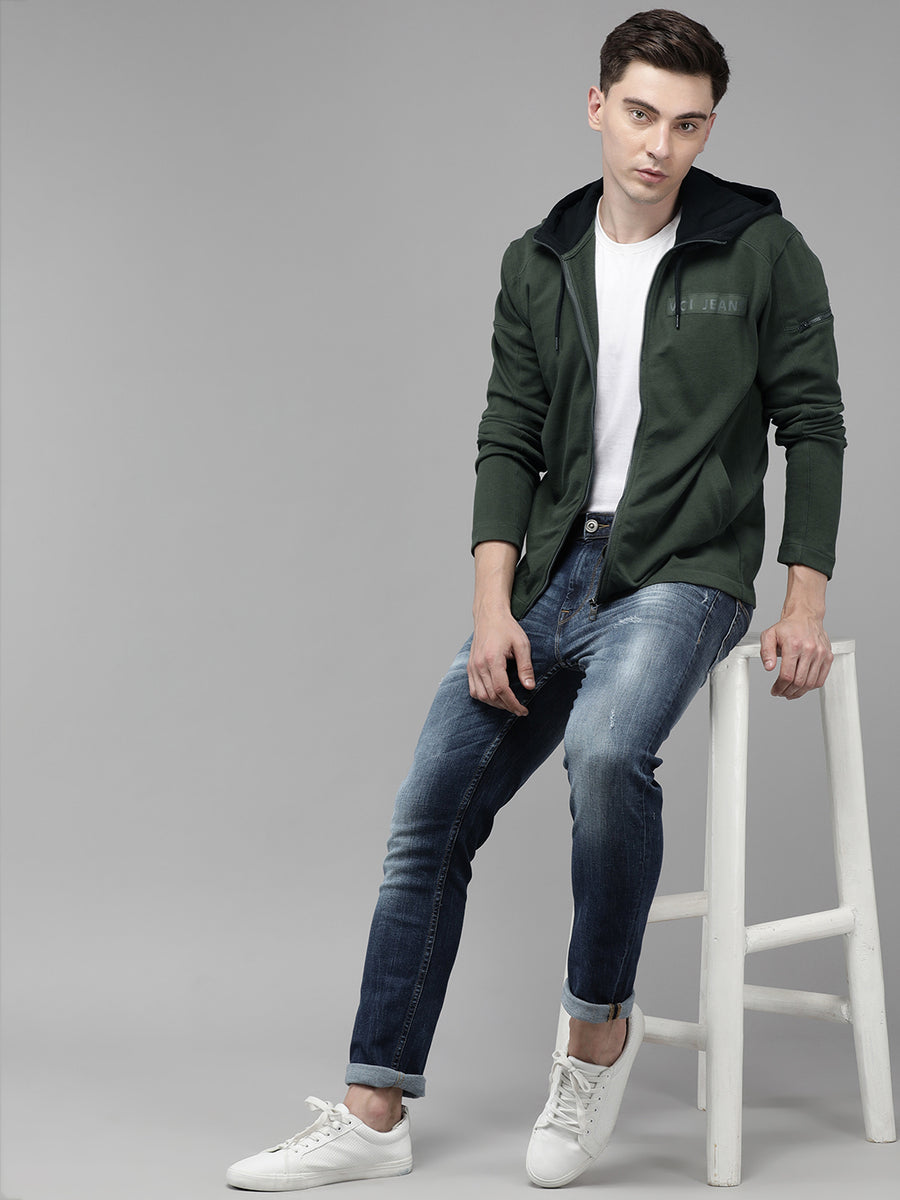 Men Printed Regular Fit Casual Sweatshirt