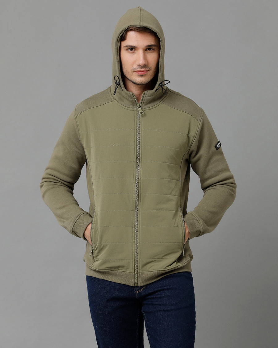 Voi Jeans Men's Olive Sweatshirt - VOSS1056