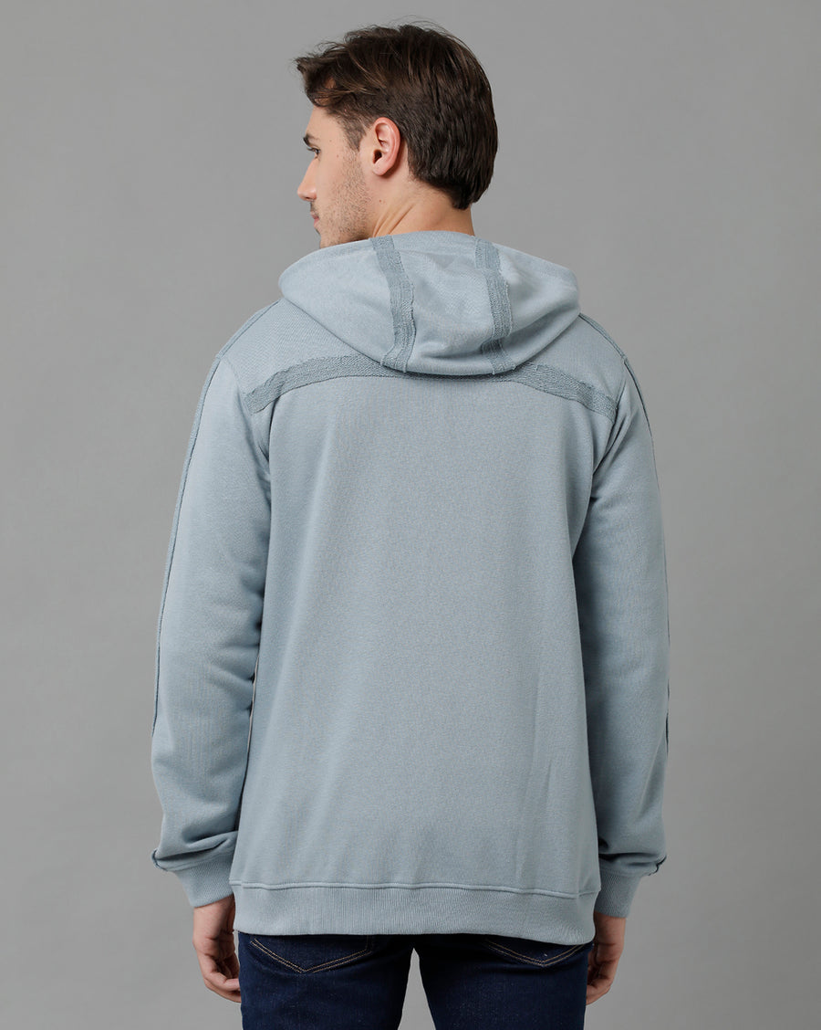 Men Solid Regular Fit Casual Sweatshirt