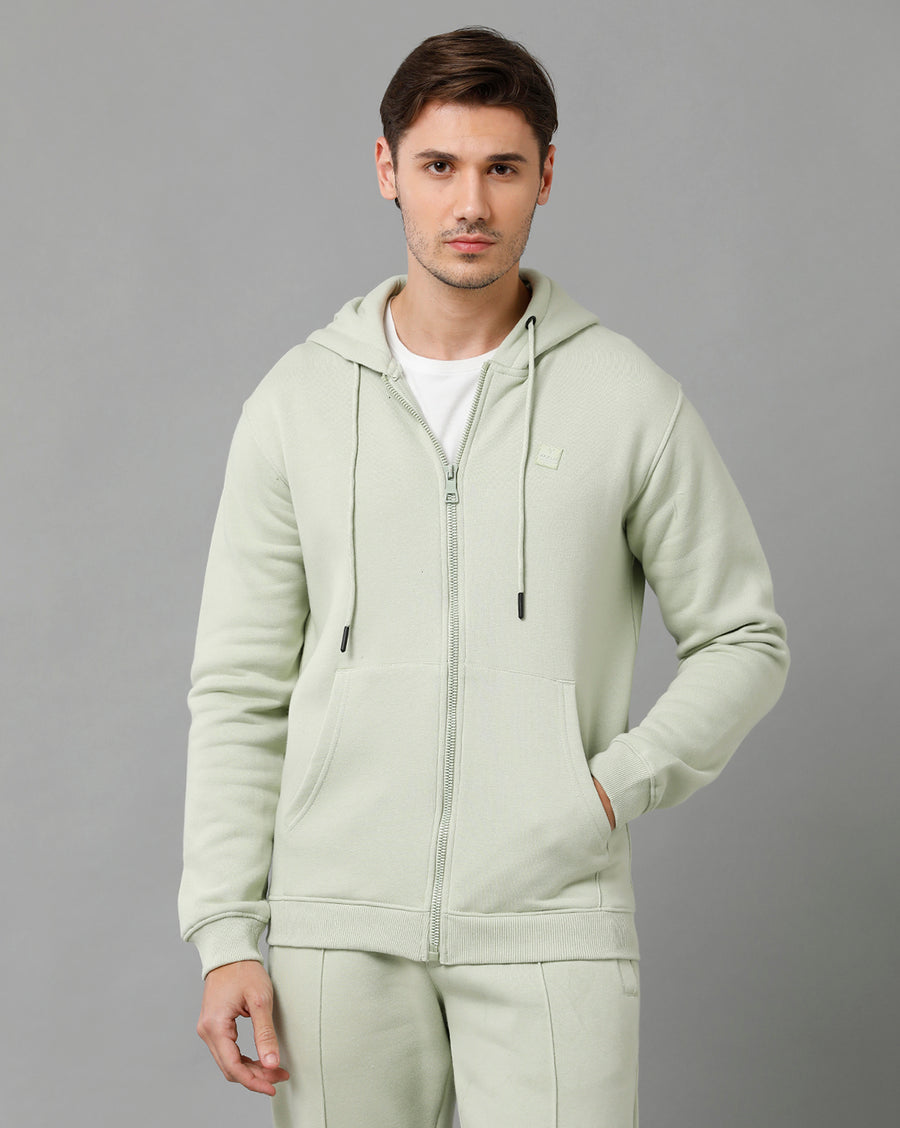 Men Solid Regular Fit Casual Sweatshirt