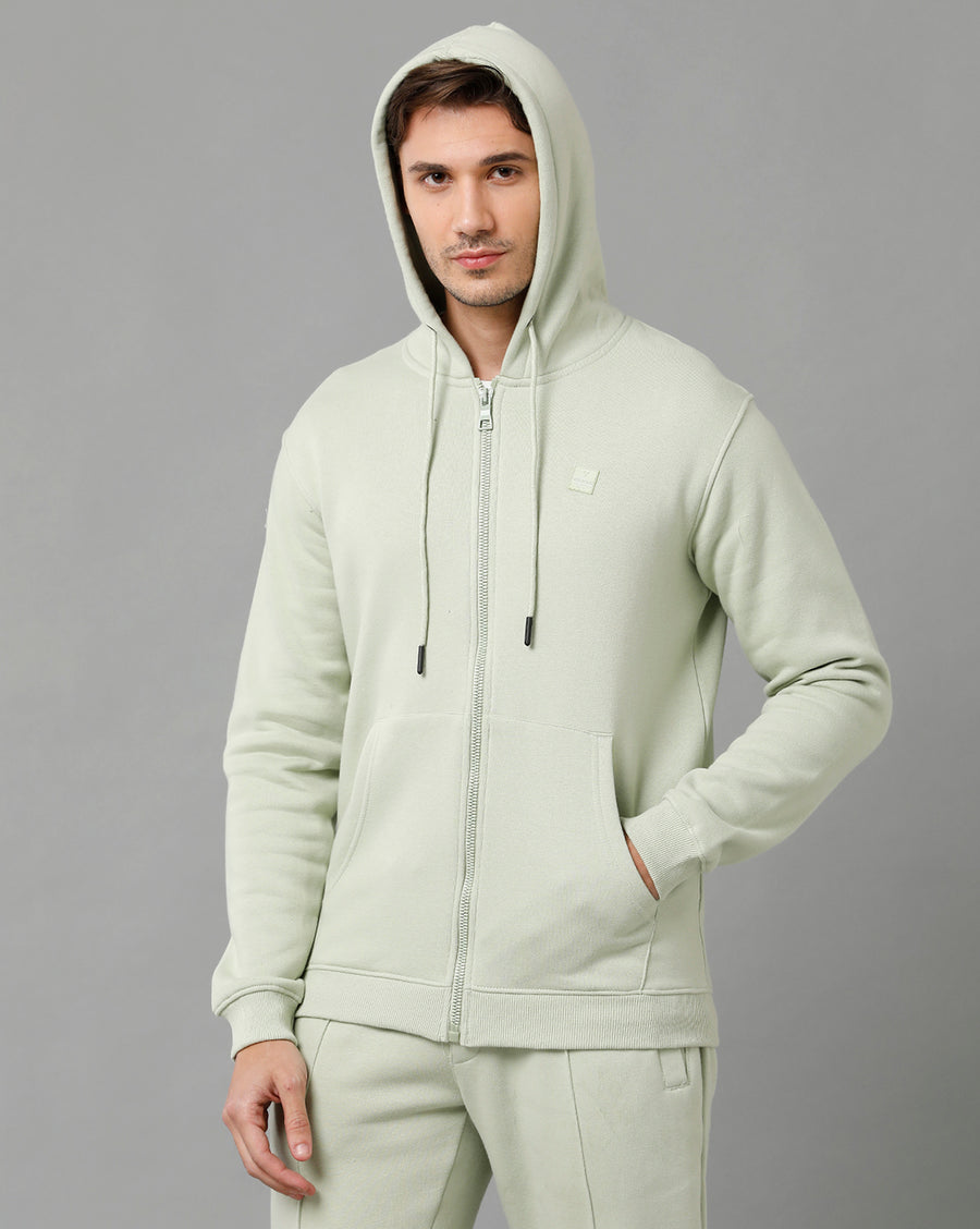 Men Solid Regular Fit Casual Sweatshirt